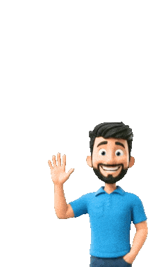 Man waving hello