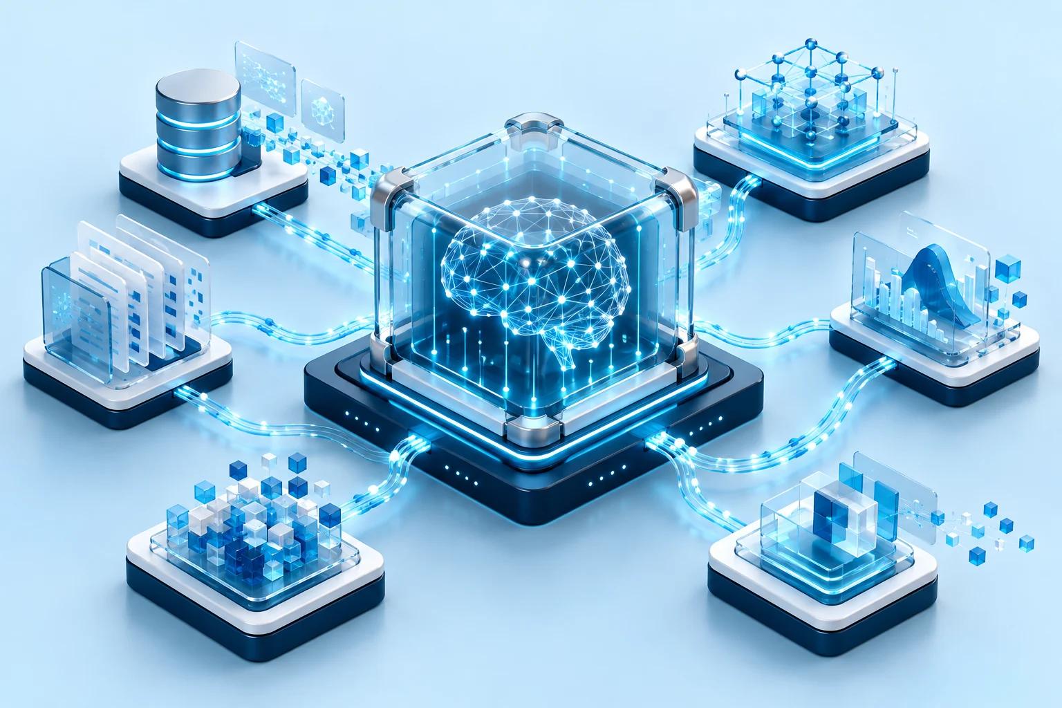 AI processor with a neural network connected to data storage, model training and prediction modules