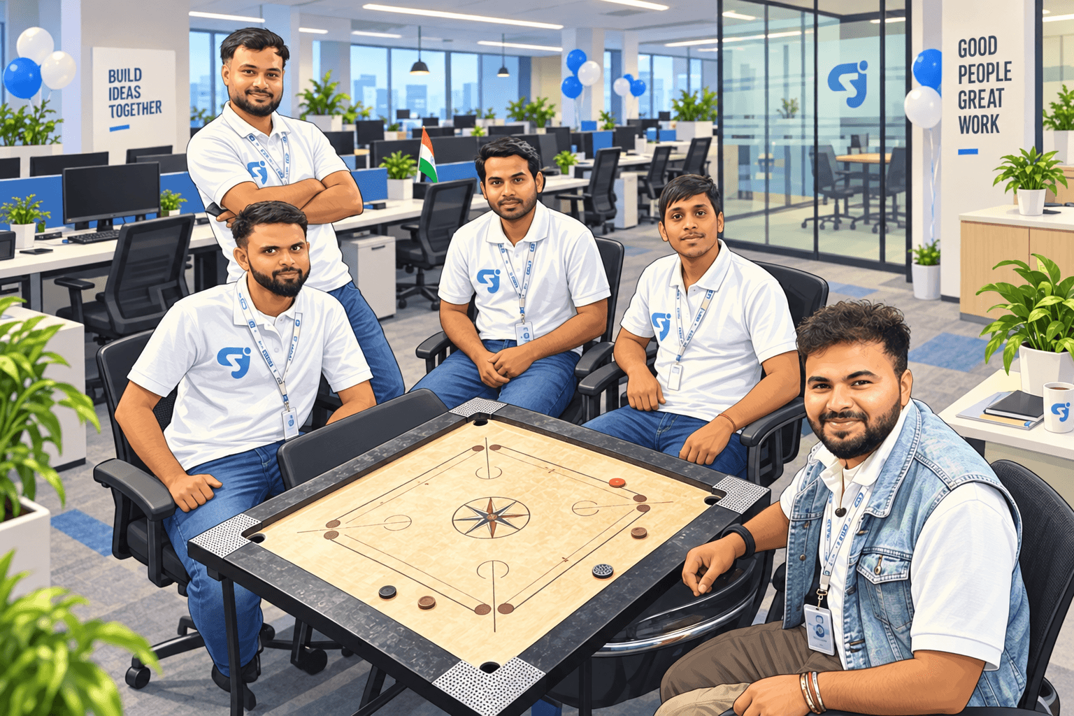 Fzeetechz team sharing a collaborative moment