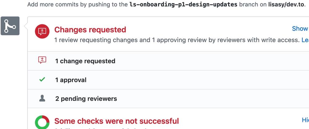 Cover for Moment of appreciation for the small design change GitHub made a little while back around "Changes requested"