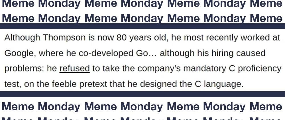 Cover for Meme Monday