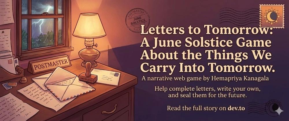 Cover for Letters to Tomorrow: A June Solstice Game About the Things We Carry Into Tomorrow