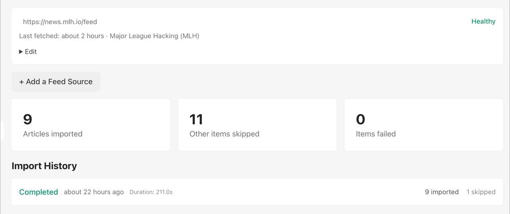 Cover for Revamped RSS Feed Imports