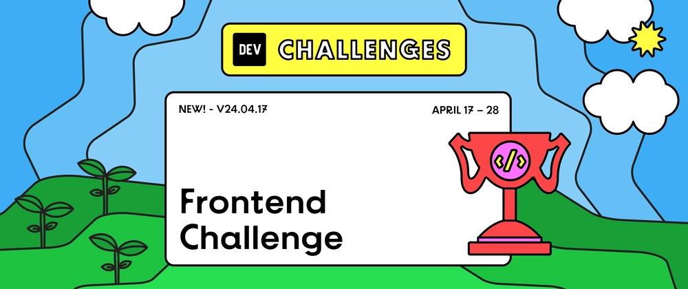 Cover for Join Us For The Next Frontend Challenge: Earth Day Edition!