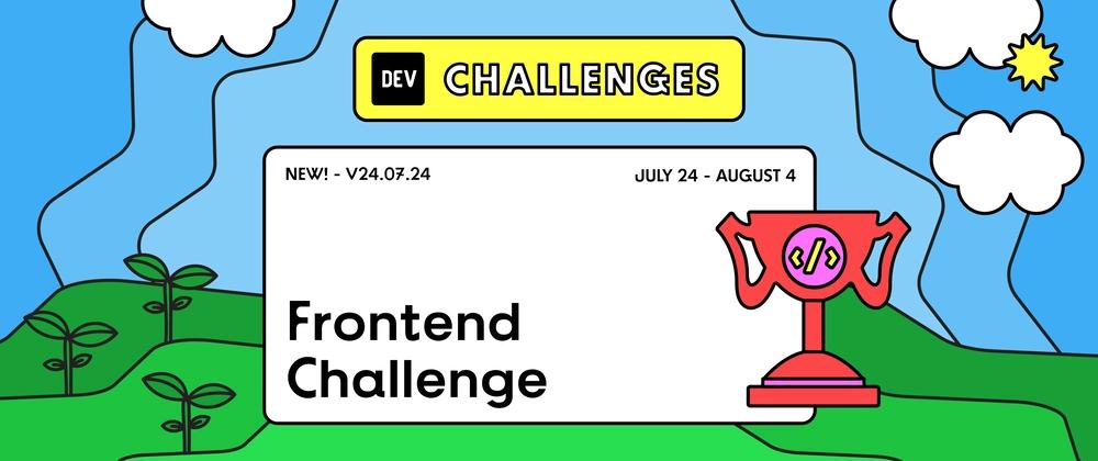 Cover for Join us for the next Frontend Challenge: Recreation Edition
