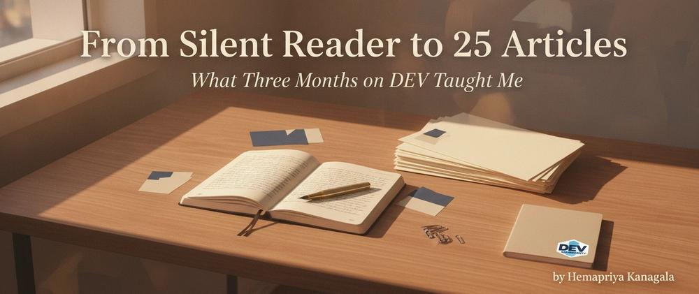Cover for From Silent Reader to 25 Articles: What 3 Months on DEV Taught Me + AMA