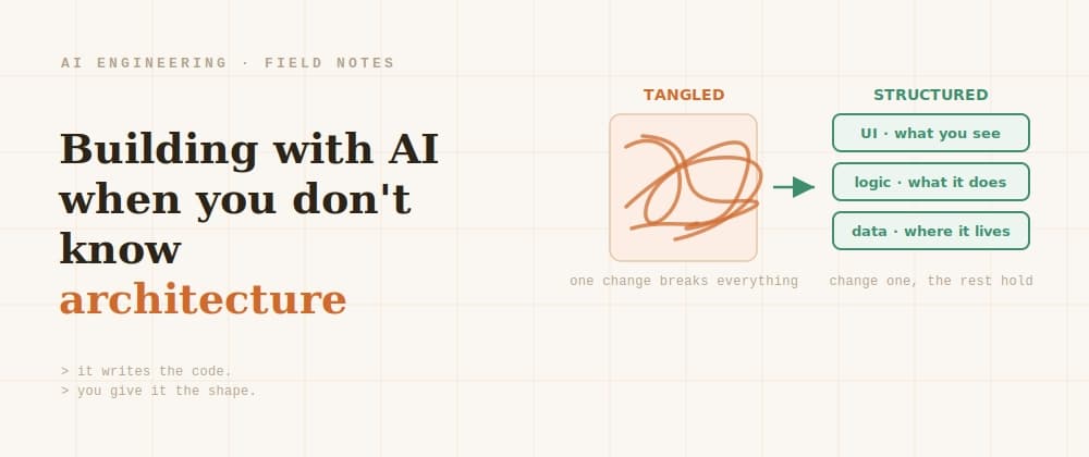 Cover for Building With AI When You Don't Know Architecture: A Survival Guide