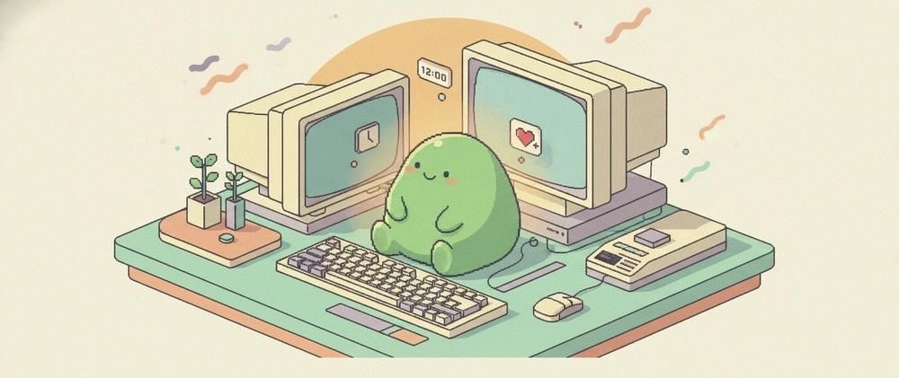 Cover for i built a green blob that lives on my desktop. now it has feelings.