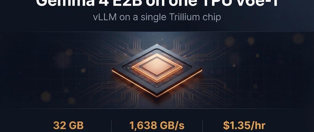 Cover for Serving Gemma 4 E2B on a TPU v6e-1: what Trillium buys, and what it doesn't