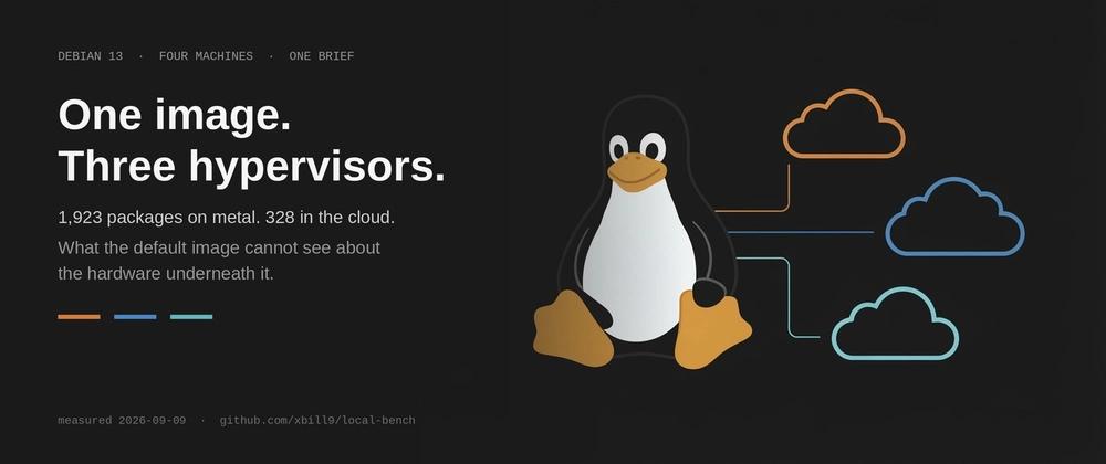 Cover for Four Debian 13 Boxes, One Brief: 1,923 Packages on Metal, 328 in the Cloud