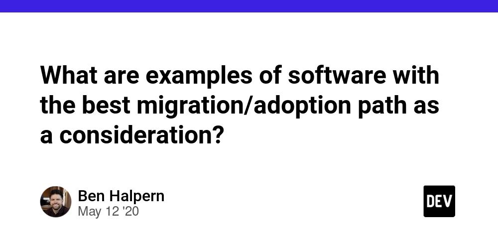 Cover for What are examples of software with the best migration/adoption path as a consideration?