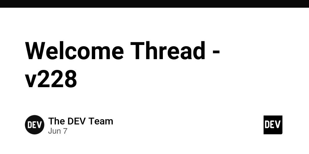 Cover for Welcome Thread - v228