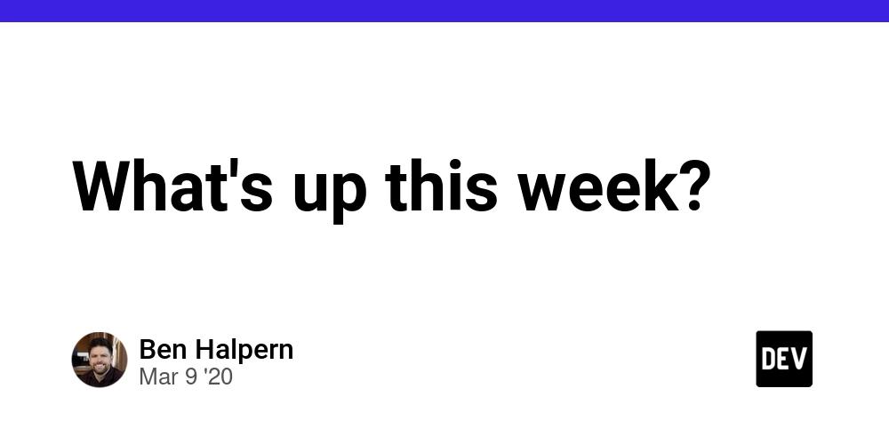 Cover for What's up this week?