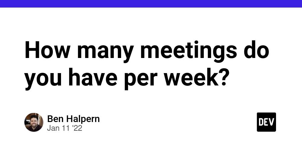 Cover for How many meetings do you have per week?