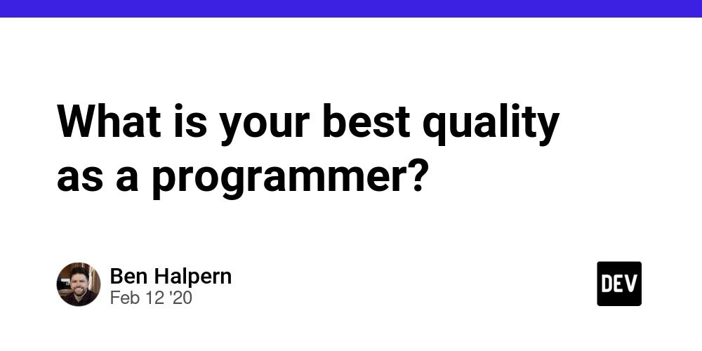 Cover for What is your best quality as a programmer?