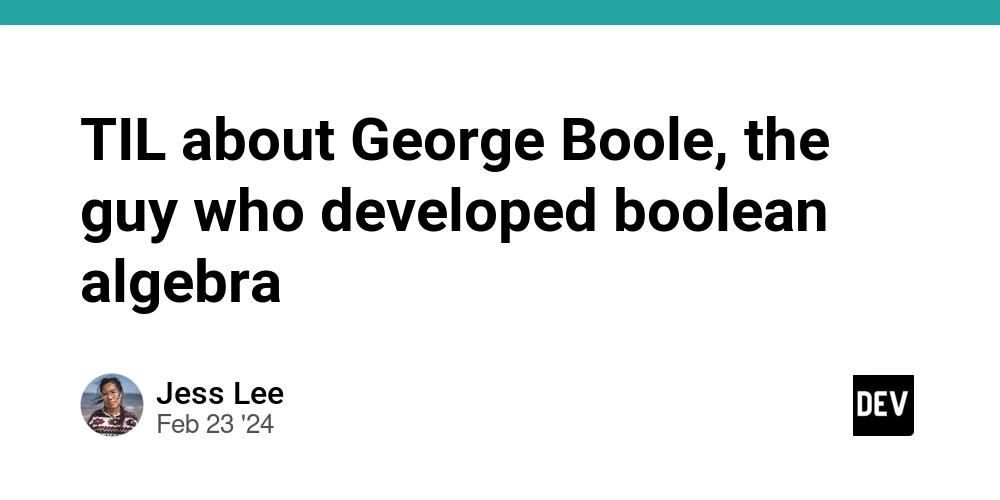 Cover for TIL about George Boole, the guy who developed boolean algebra