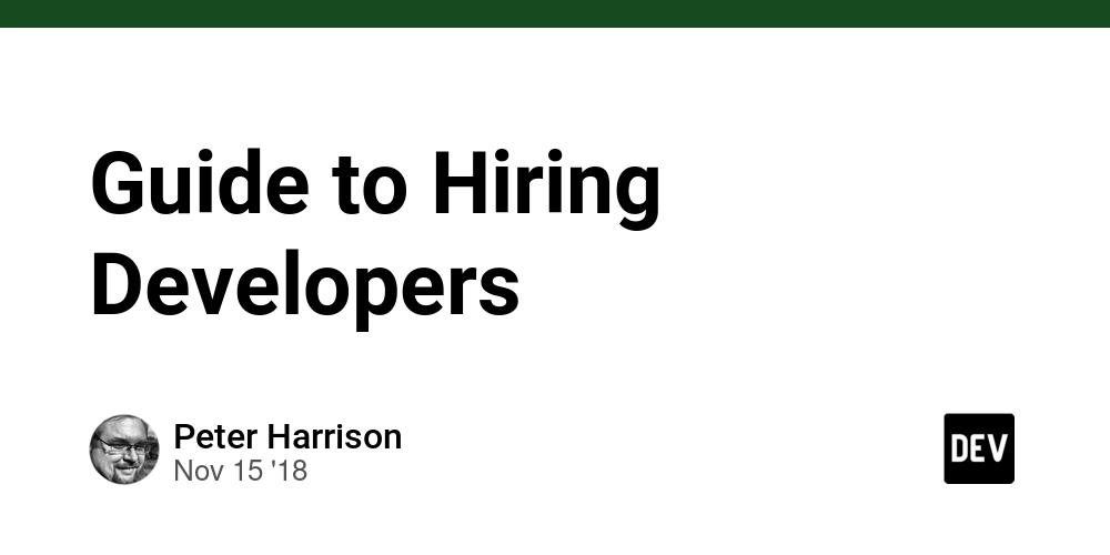 Cover for Guide to Hiring Developers