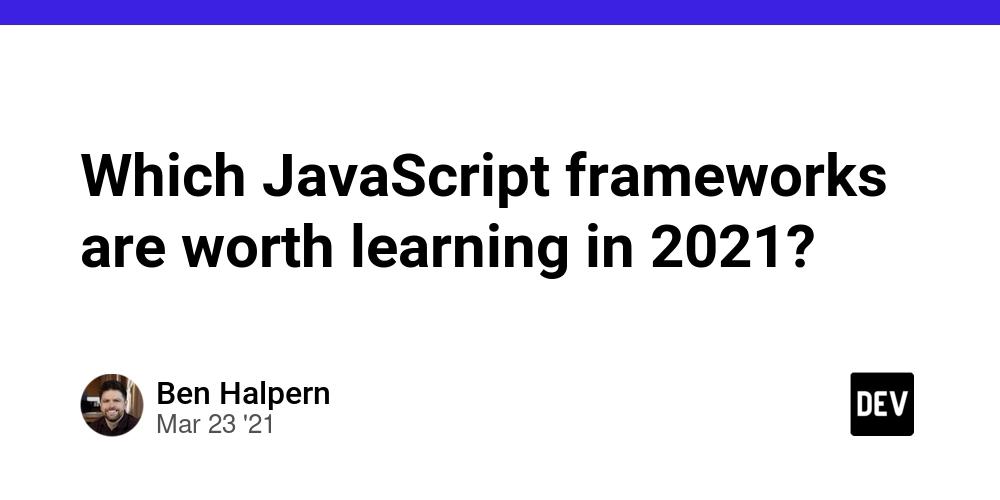 Cover for Which JavaScript frameworks are worth learning in 2021?