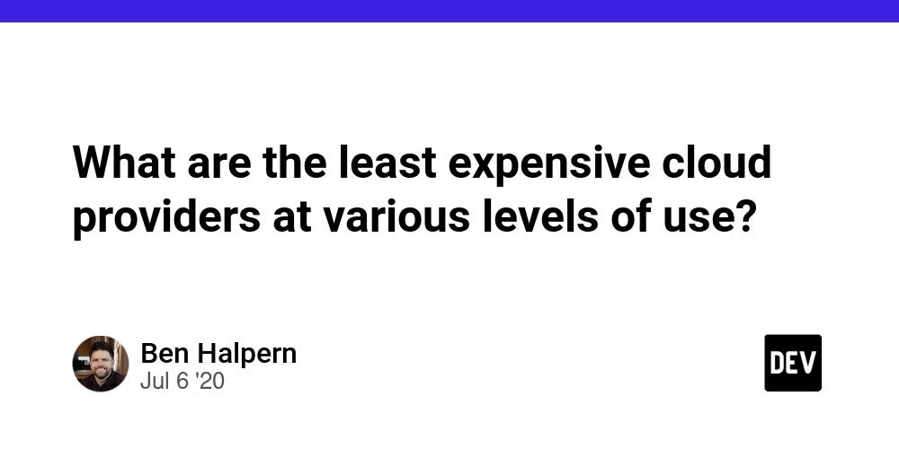 Cover for What are the least expensive cloud providers at various levels of use?