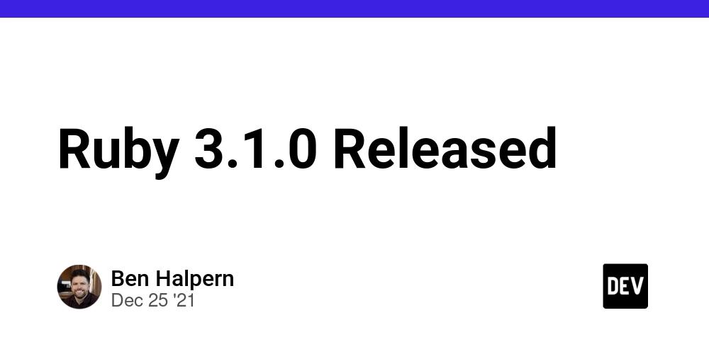 Cover for Ruby 3.1.0 Released