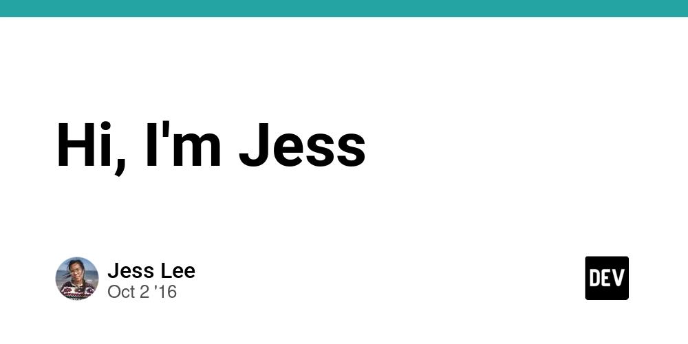 Cover for Hi, I'm Jess