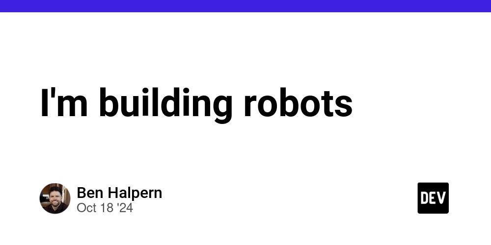 Cover for I'm building robots