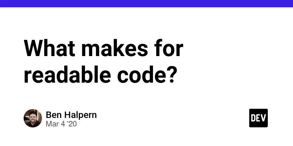 Cover for What makes for readable code?