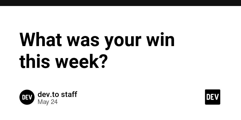 Cover for What was your win this week?