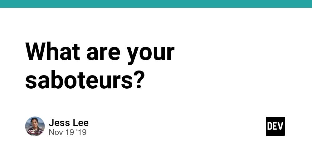 Cover for What are your saboteurs?