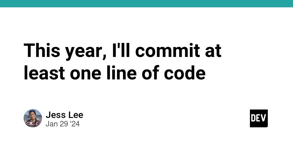 Cover for This year, I'll commit at least one line of code 😃