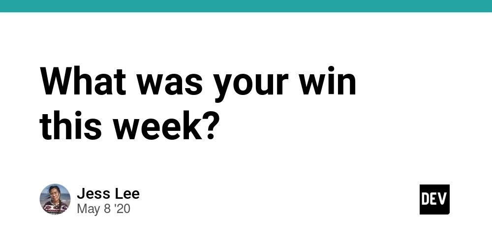 Cover for What was your win this week?