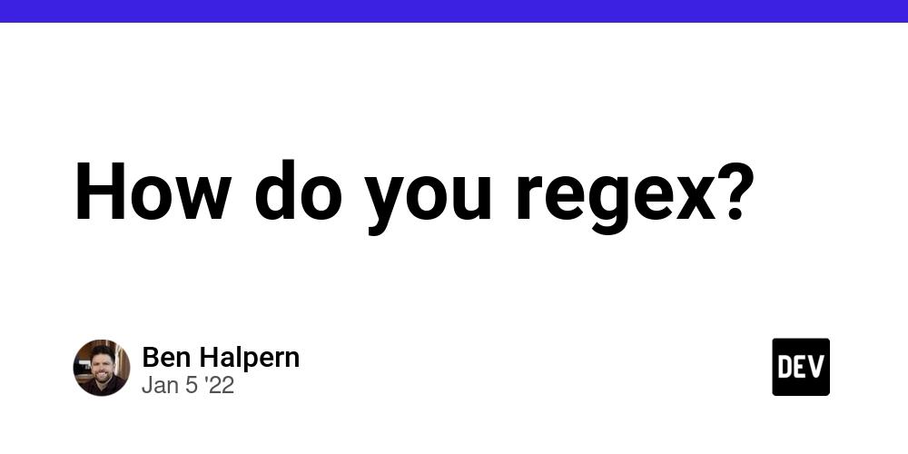 Cover for How do you regex?