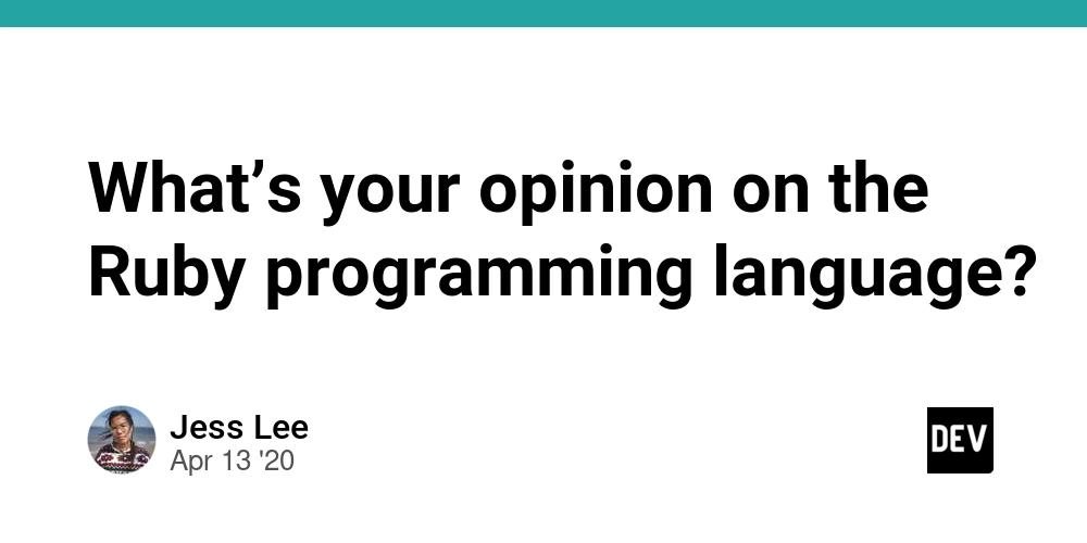 Cover for What’s your opinion on the Ruby programming language?