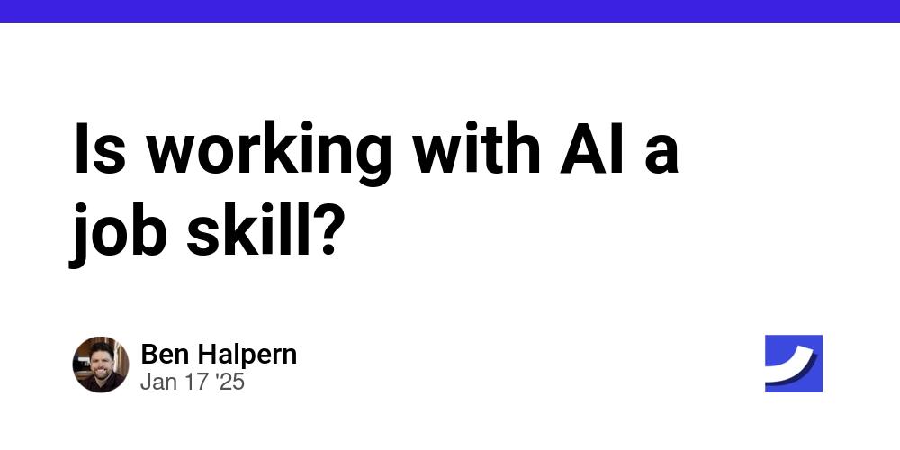 Cover for Is working with AI a job skill?
