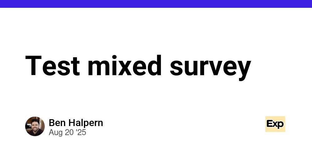Cover for Test mixed survey