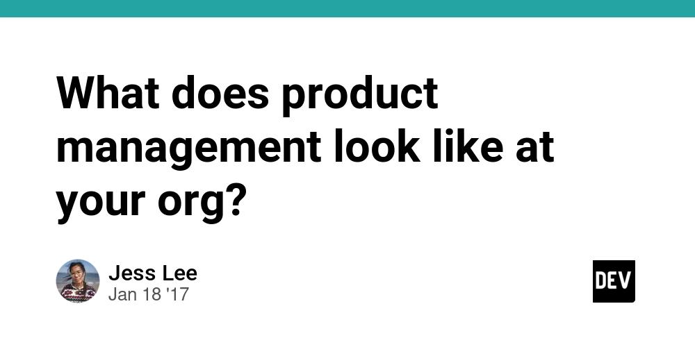Cover for What does product management look like at your org?