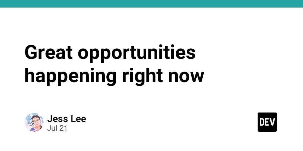 Cover for Great opportunities happening right now 🌟