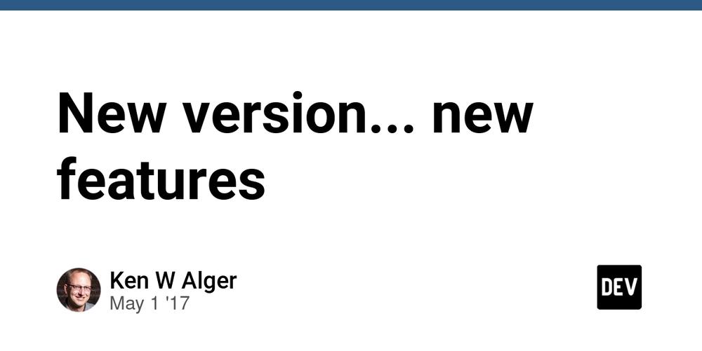 Cover for New version... new features