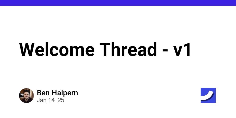 Cover for Welcome Thread - v1