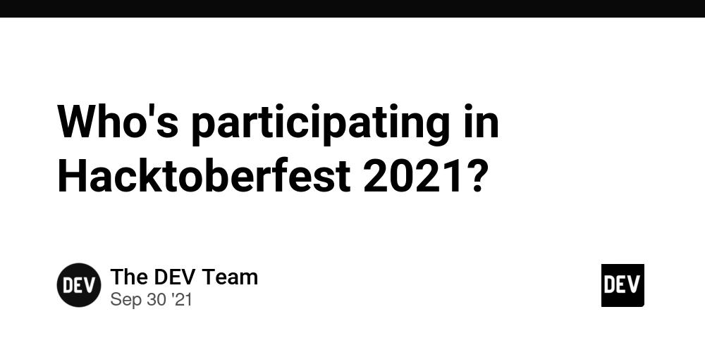 Cover for Who's participating in Hacktoberfest 2021?