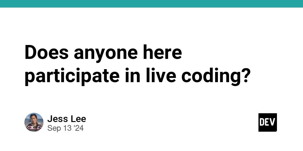 Cover for Does anyone here participate in live coding?