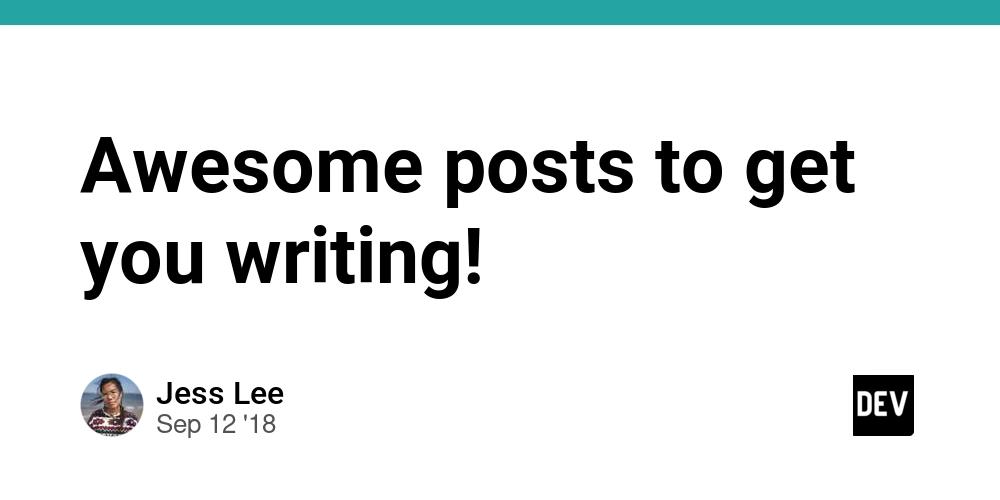 Cover for Awesome posts to get you writing!