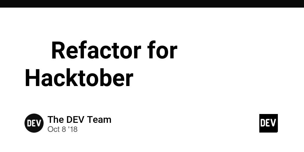 Cover for ↪️ Refactor for Hacktober ↩️