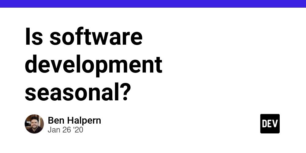 Cover for Is software development seasonal?