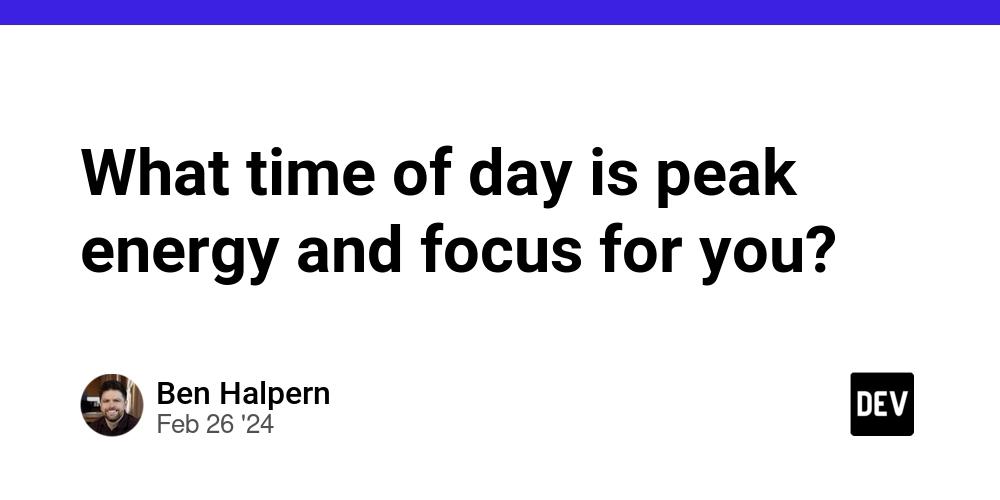 Cover for What time of day is peak energy and focus for you?