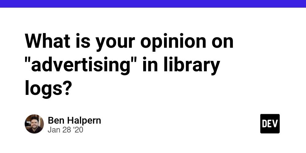 Cover for What is your opinion on "advertising" in library logs?