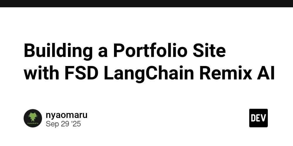 Cover for Building a Portfolio Site with FSD LangChain Remix AI