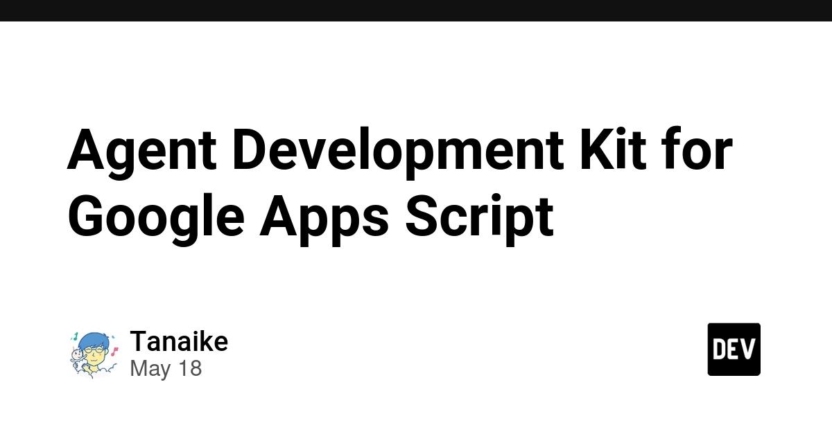 Cover for Agent Development Kit for Google Apps Script