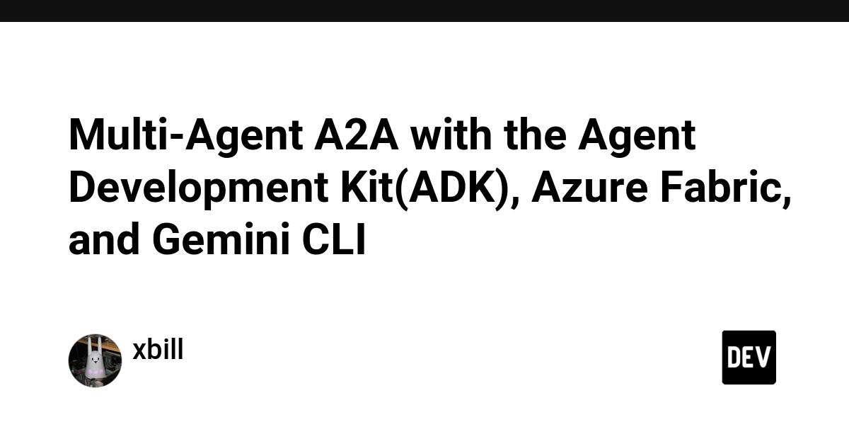 Cover for Multi-Agent A2A with the Agent Development Kit(ADK), Azure Fabric, and Gemini CLI