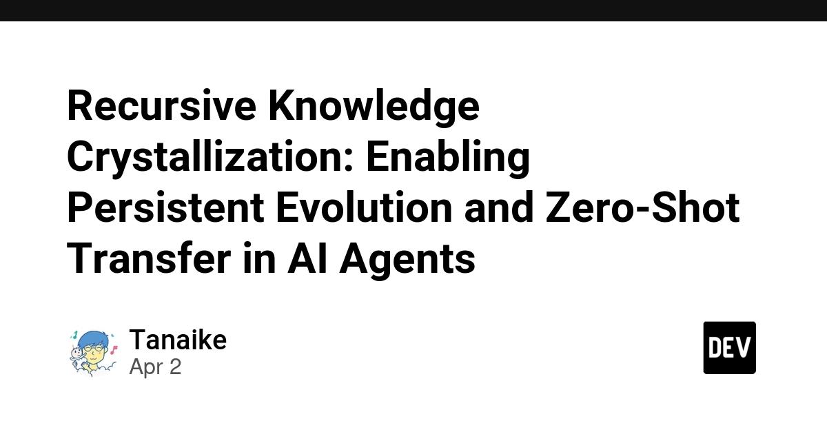 Cover for Recursive Knowledge Crystallization: Enabling Persistent Evolution and Zero-Shot Transfer in AI Agents